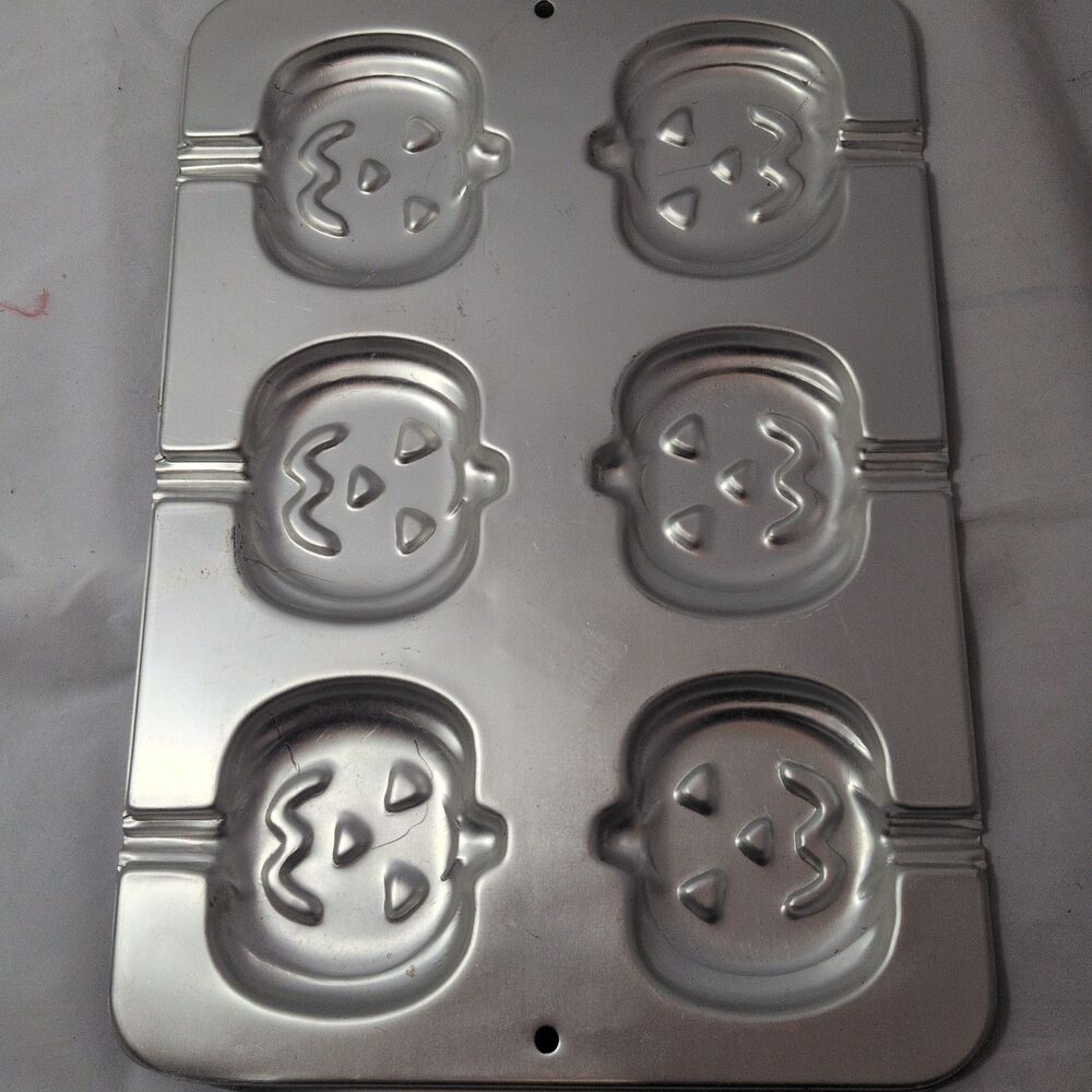 Wilton Halloween Jack O Lantern Cookie Treat Pan New 1995 Vintage No. 2105-8100